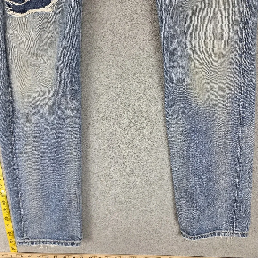 Vintage Levis 504 Jeans Mens 32x34 Blue Straight Engineered Zip Fly Medium Wash